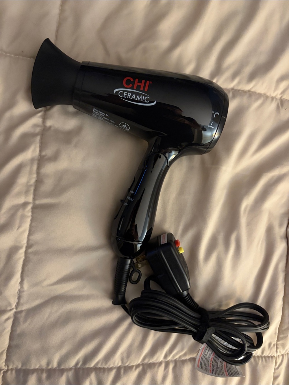 CHI Tech Compact Black Travel Hair Dryer New used once